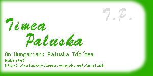 timea paluska business card